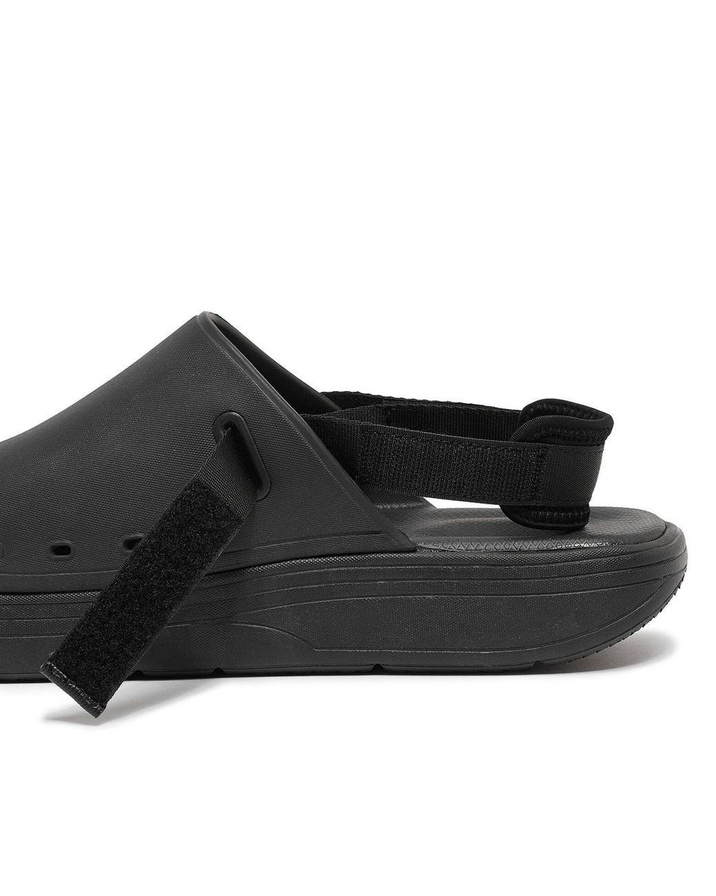 Suicoke Black Round-Toe Slide Sandals for men