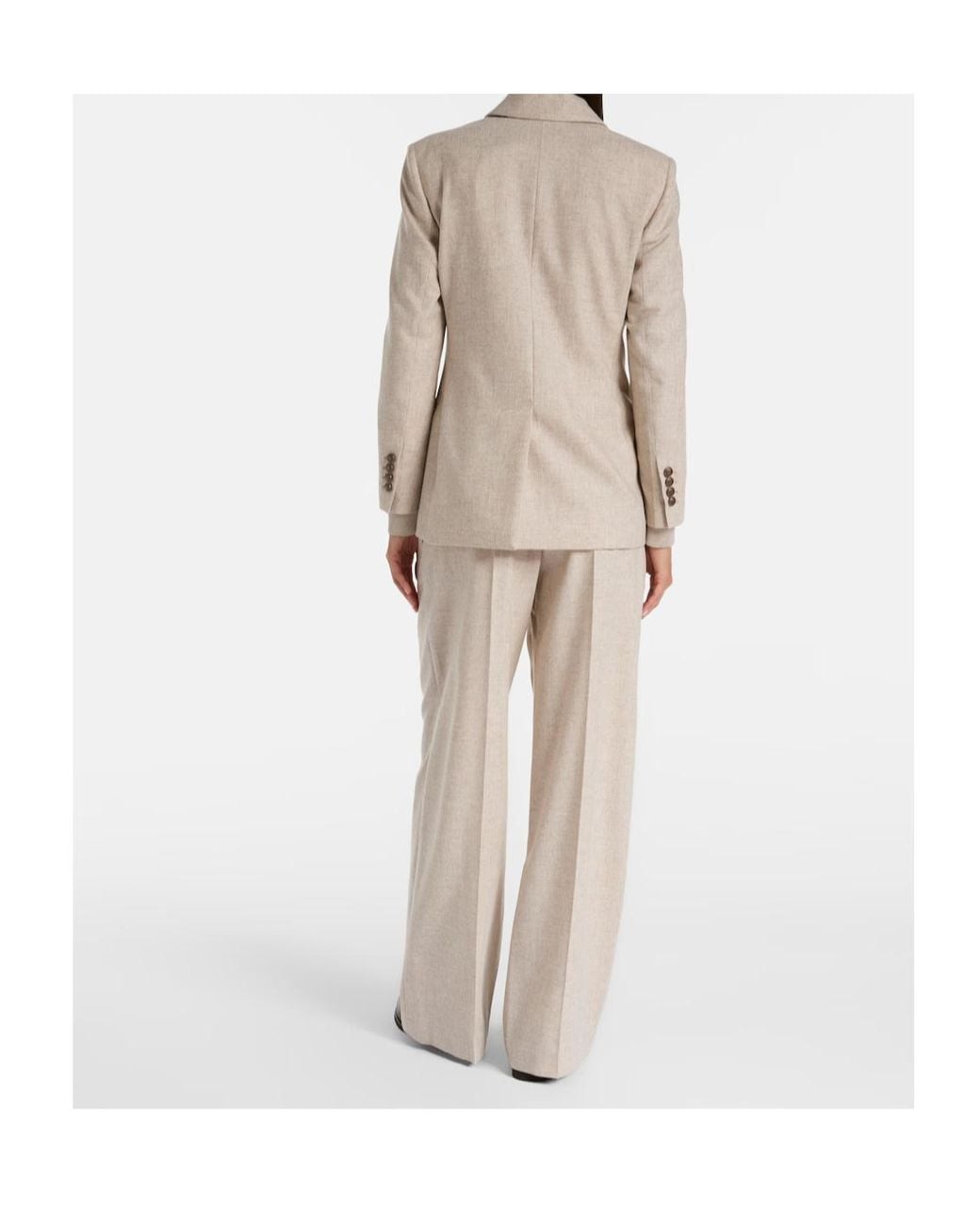 Brunello Cucinelli Natural Wool And Cashmere Blazer