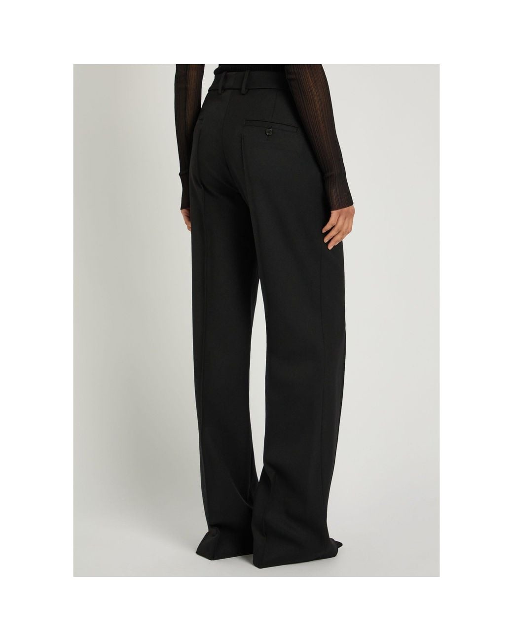 Nili Lotan Black Casual Trousers With Belt Loops