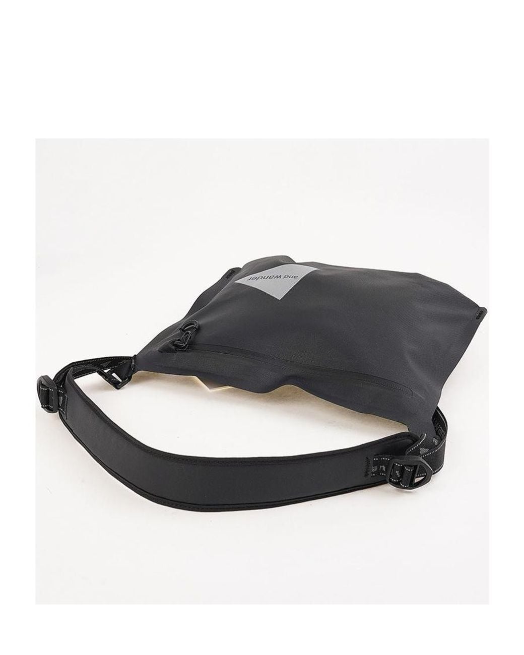 And Wander Black Zippered Waterproof Shoulder Bag for men