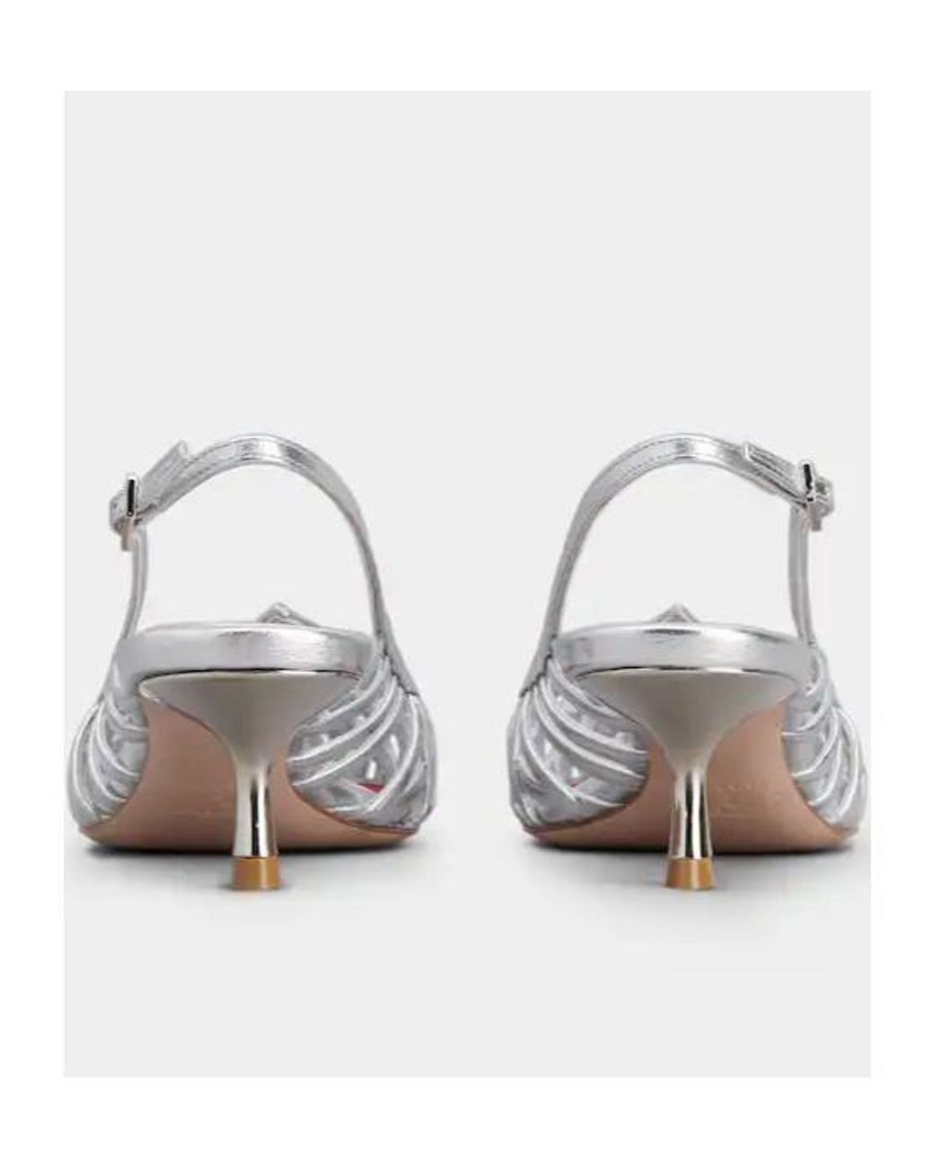 Roger Vivier White Multistrap Slingback Pumps