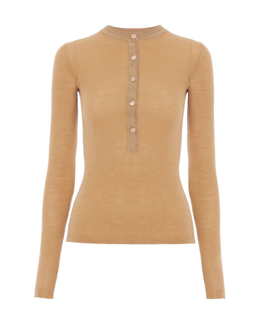 Chloé Natural Chloé Crewneck Knitted Top