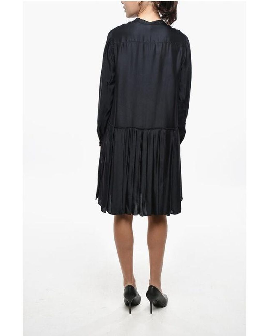 Aspesi Black Long-Sleeved Dress