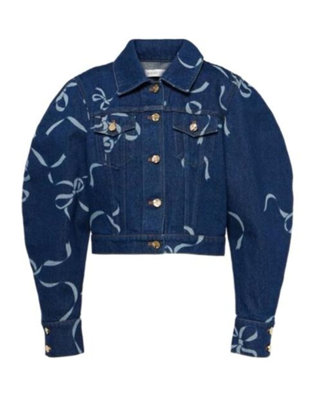 Nina Ricci Blue Printed Denim Jacket
