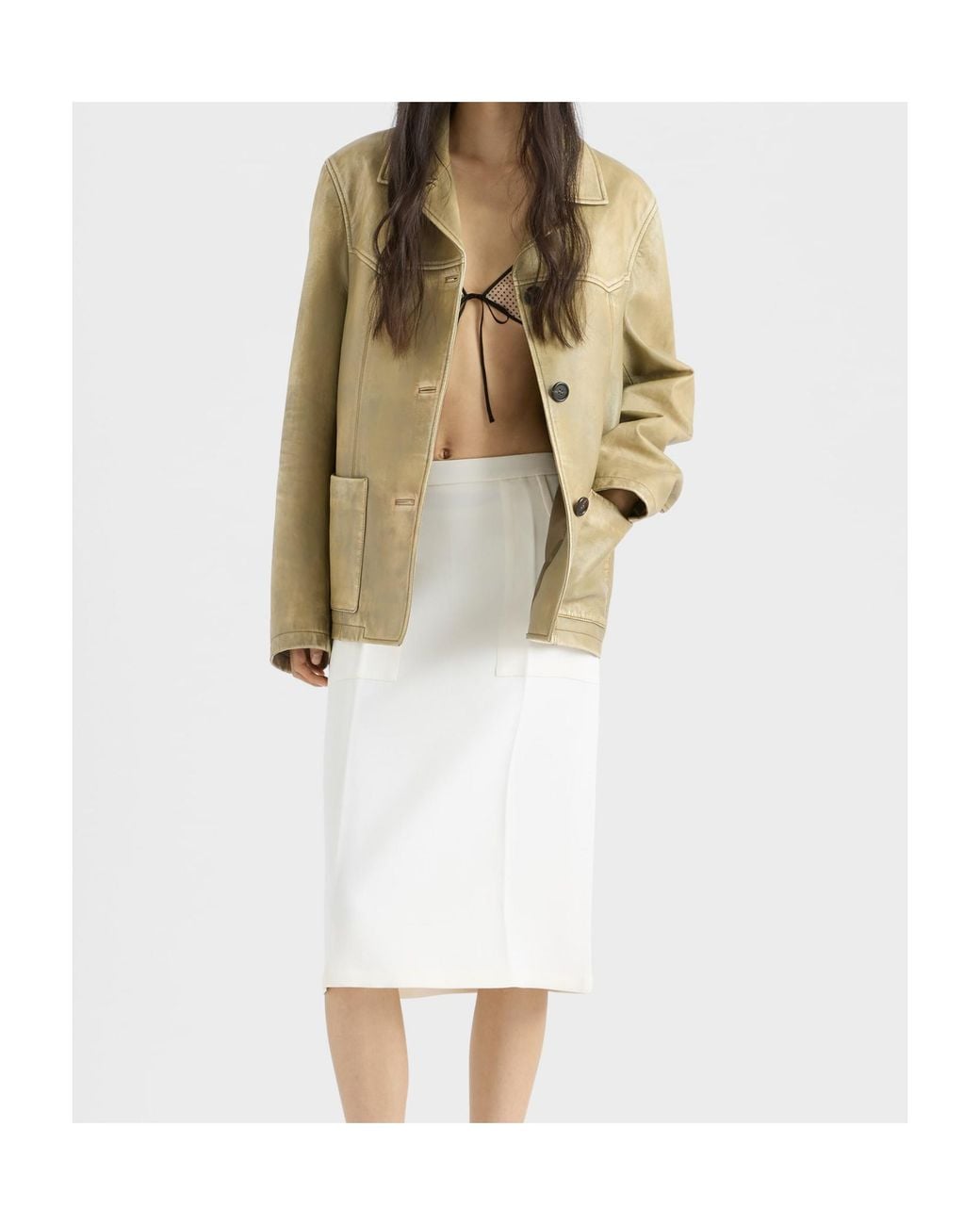 Prada Natural Nappa Leather Jacket