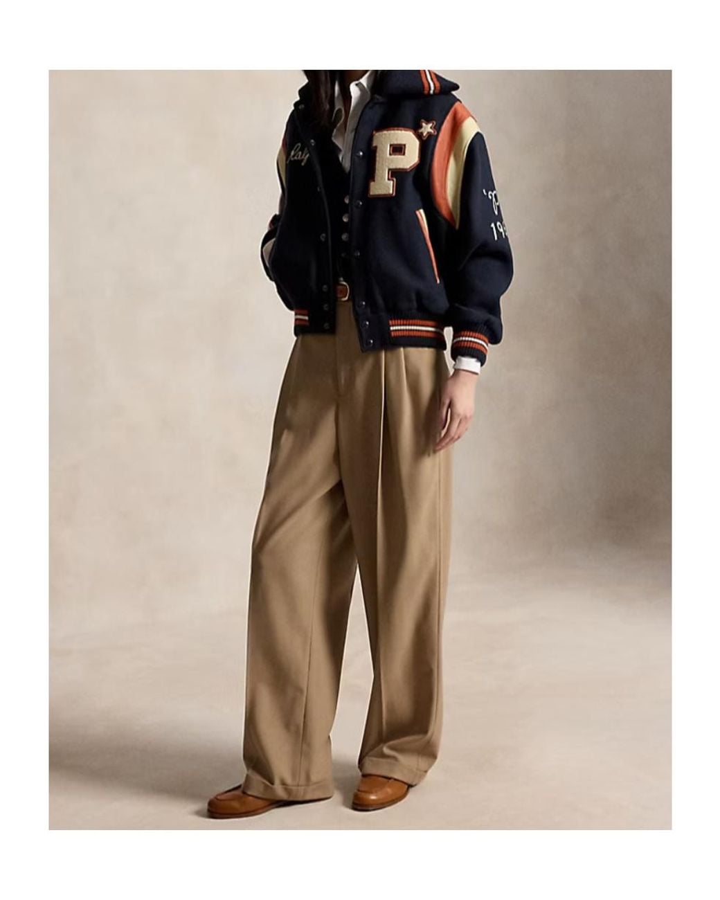 Polo Ralph Lauren Blue Wool-Blend Letter Jacket