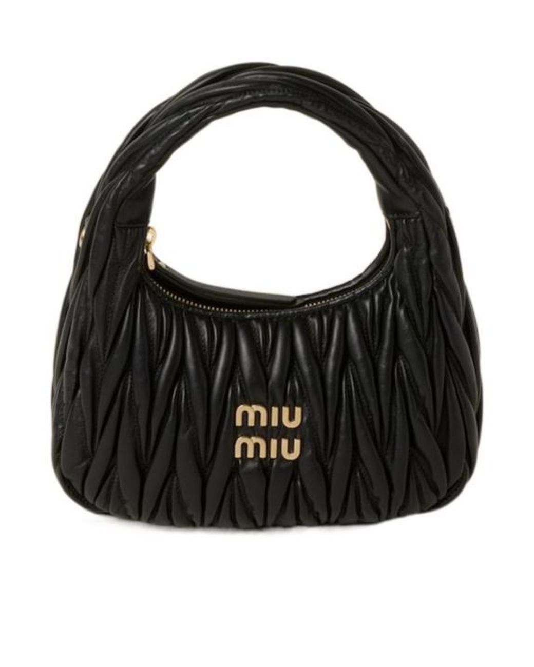 Miu Miu Black Wander Hobo Bag