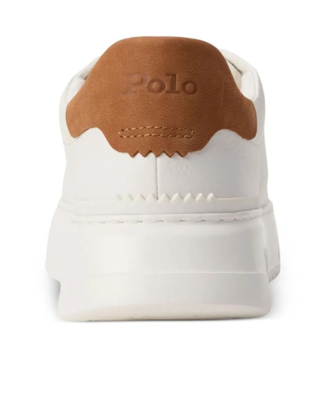 Polo Ralph Lauren White Rlite Court Logo-Embroidered Sneakers for men