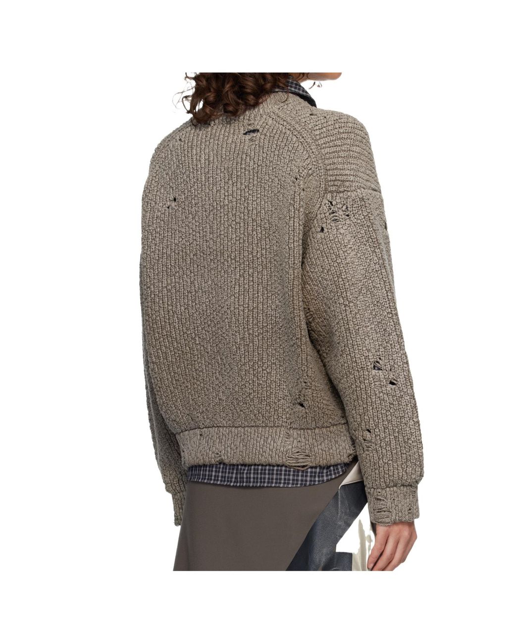 Maison Mihara Yasuhiro Brown V-Neck Sweater