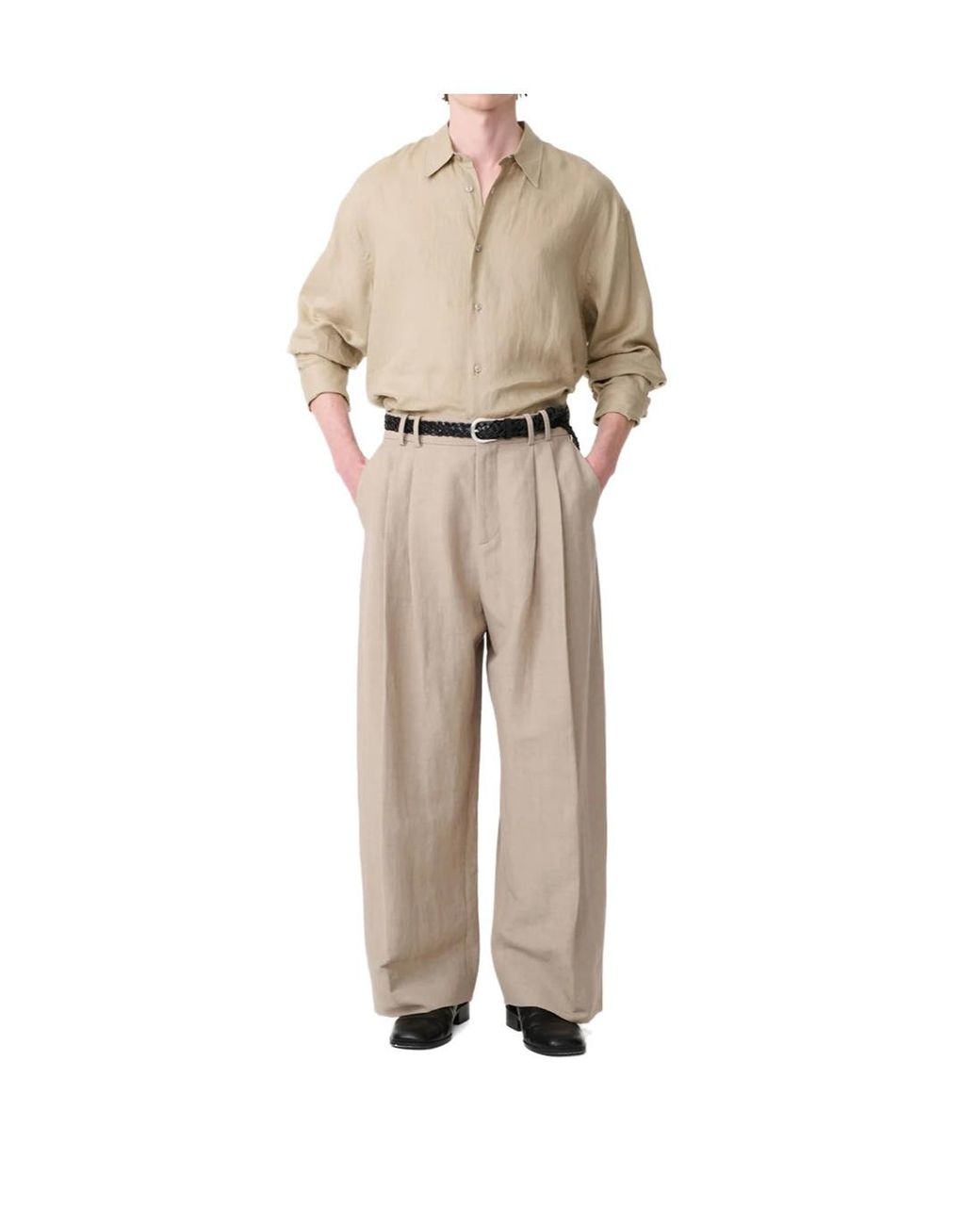 Studio Nicholson Natural Classic Long-Sleeve Shirt for men