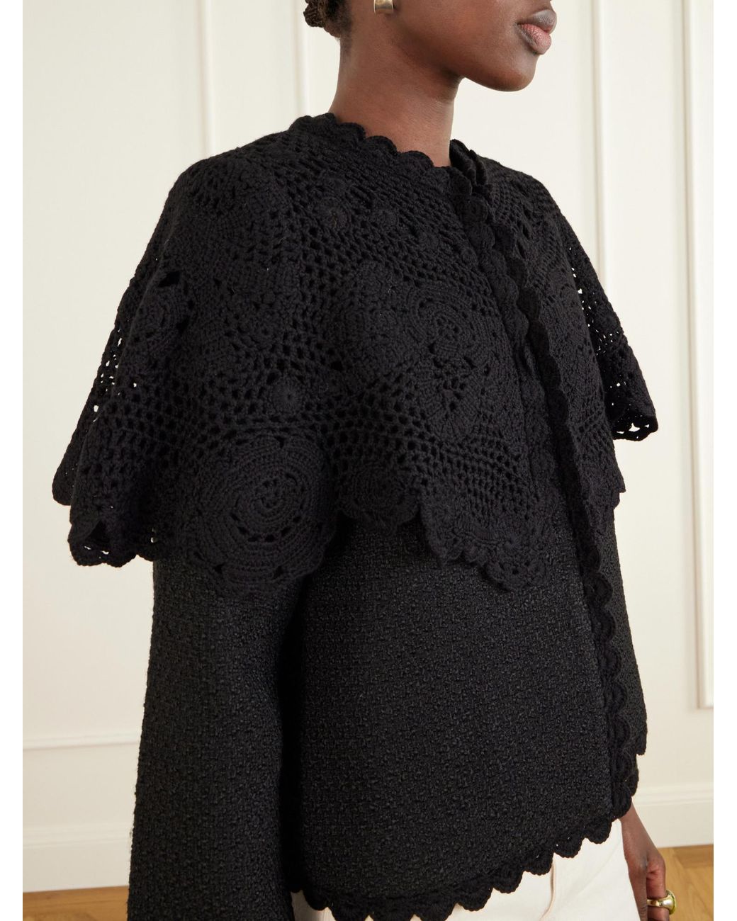 Sea Black Wool Solid-Color Coat