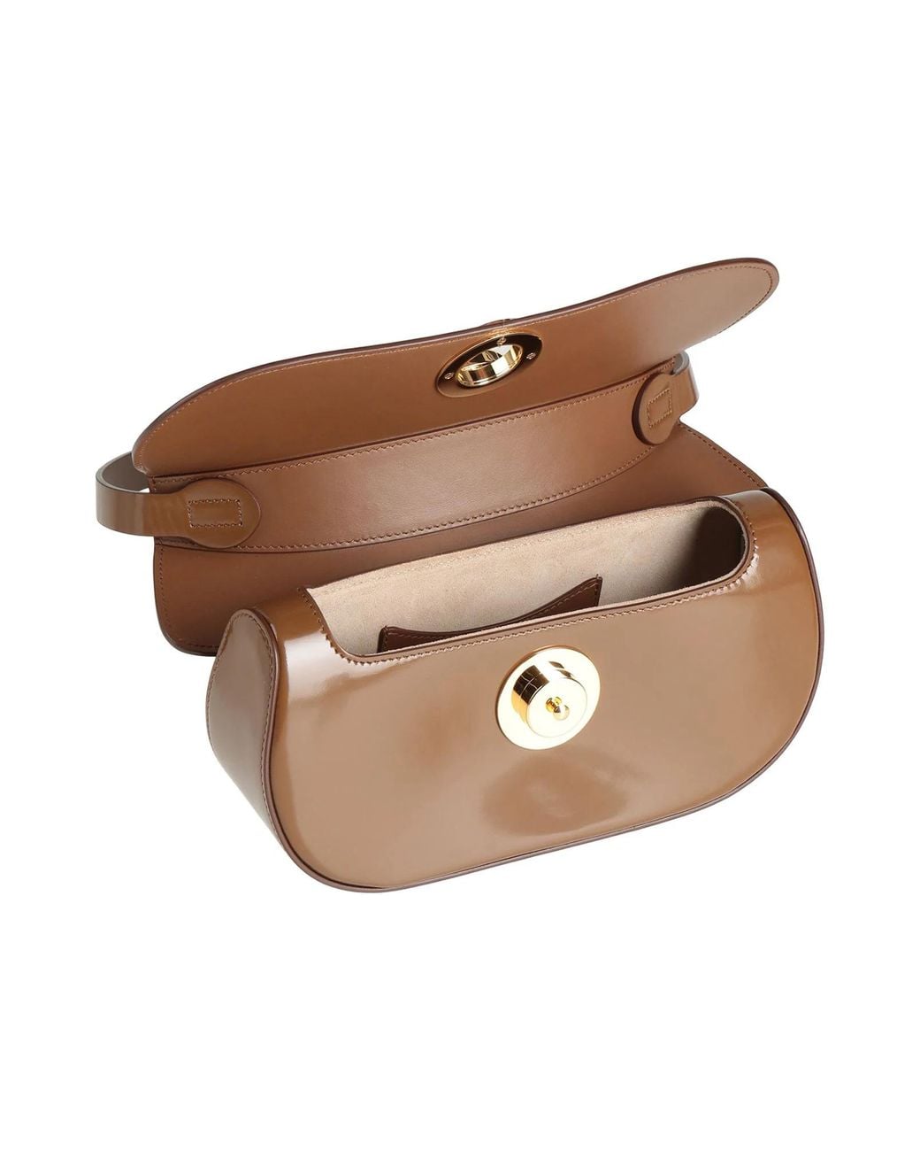 Marni Brown Simple Medium-Sized Saddle Bag