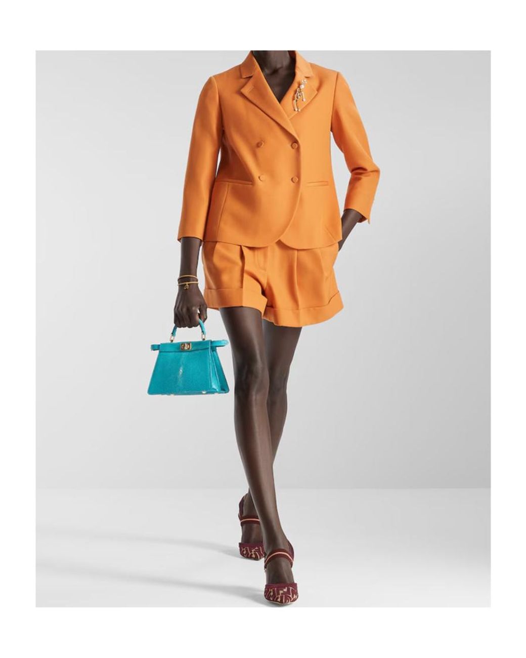 Fendi Orange Jackets Virgin Wool