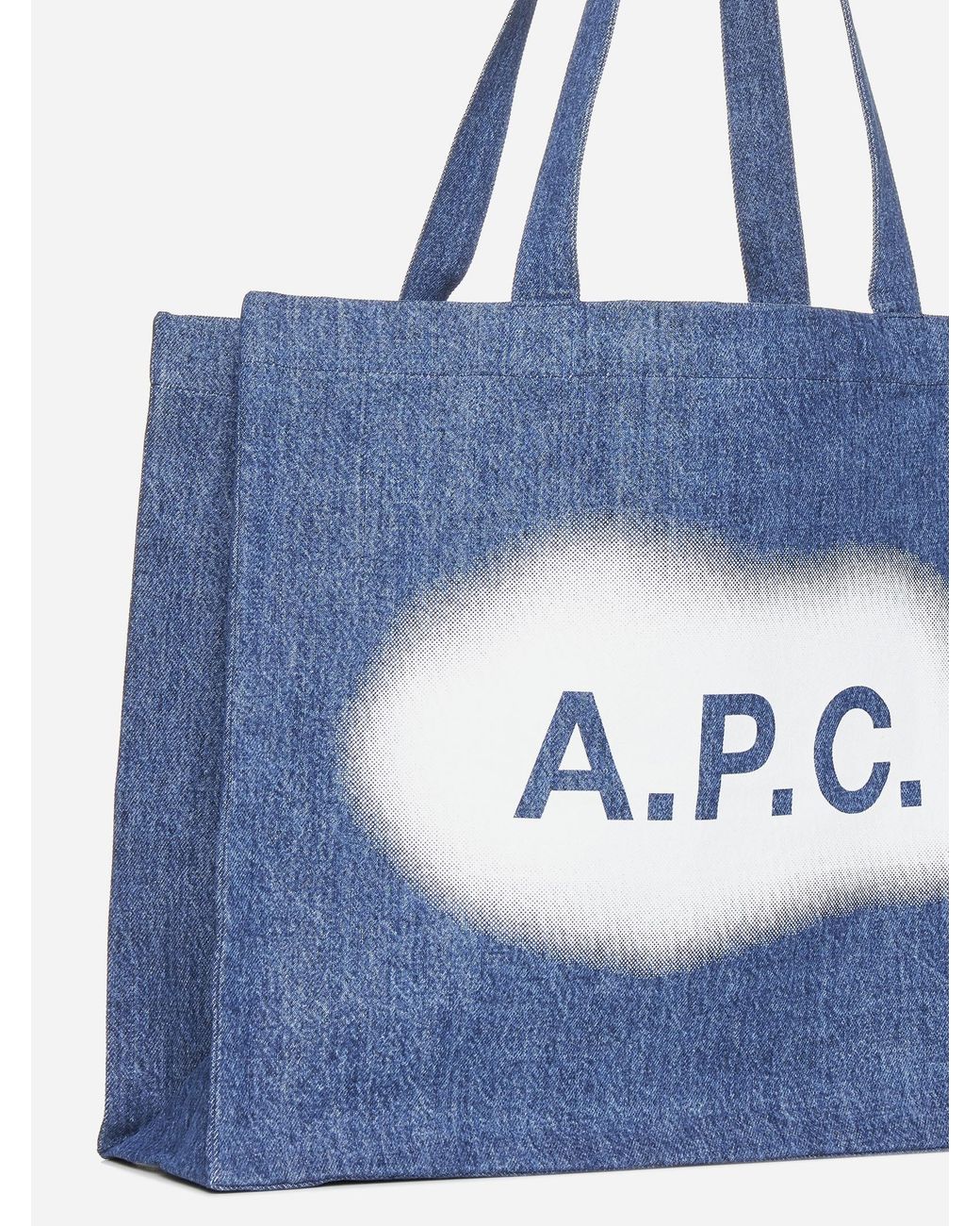A.P.C. Blue Logo Tote Bag