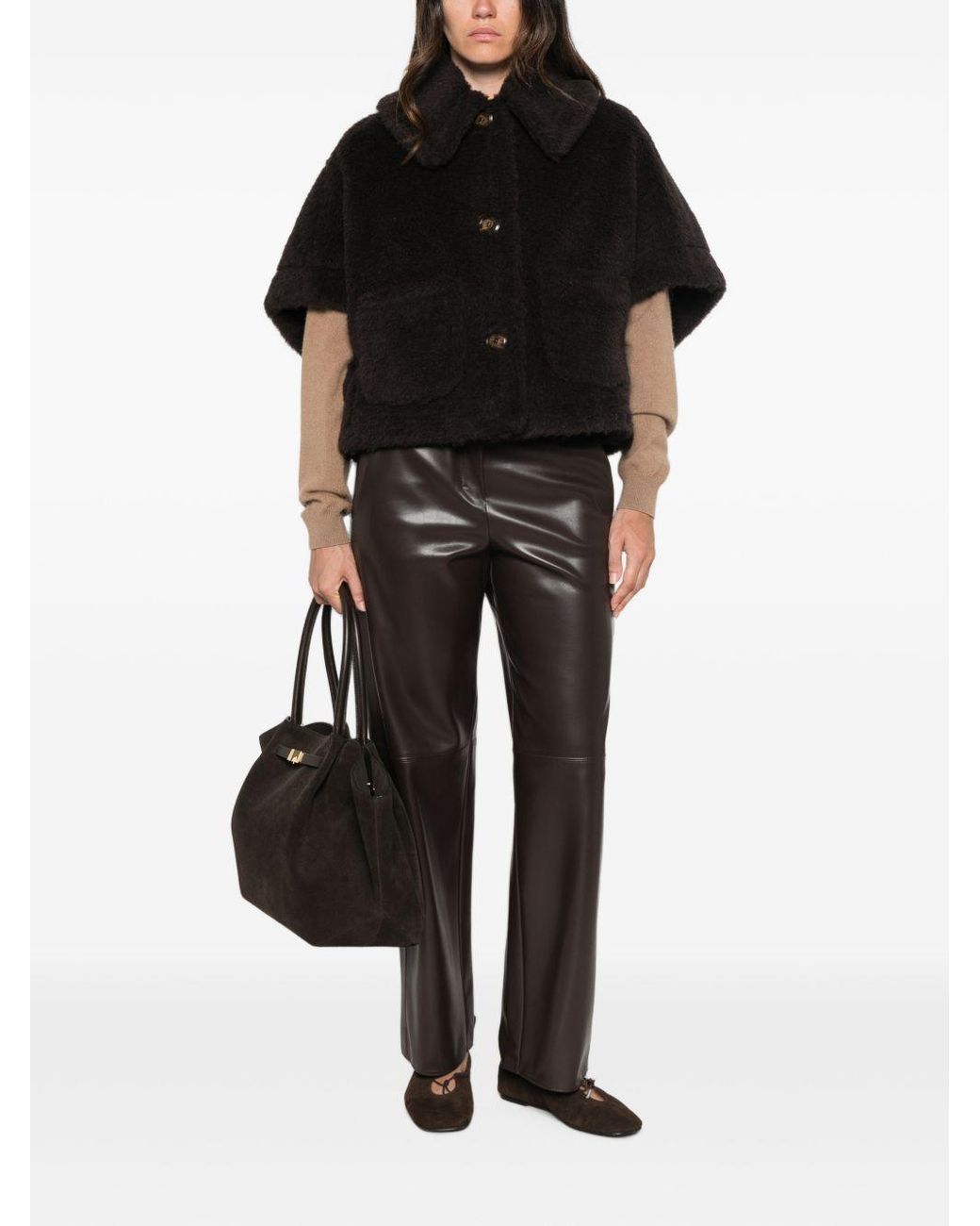 Max Mara Black Boxy Button-Front Jacket