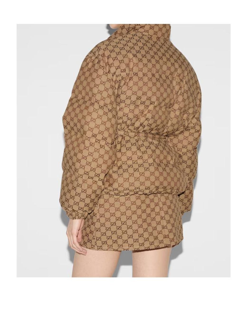 Gucci Brown Gg Zip-Up Bomber Jacket