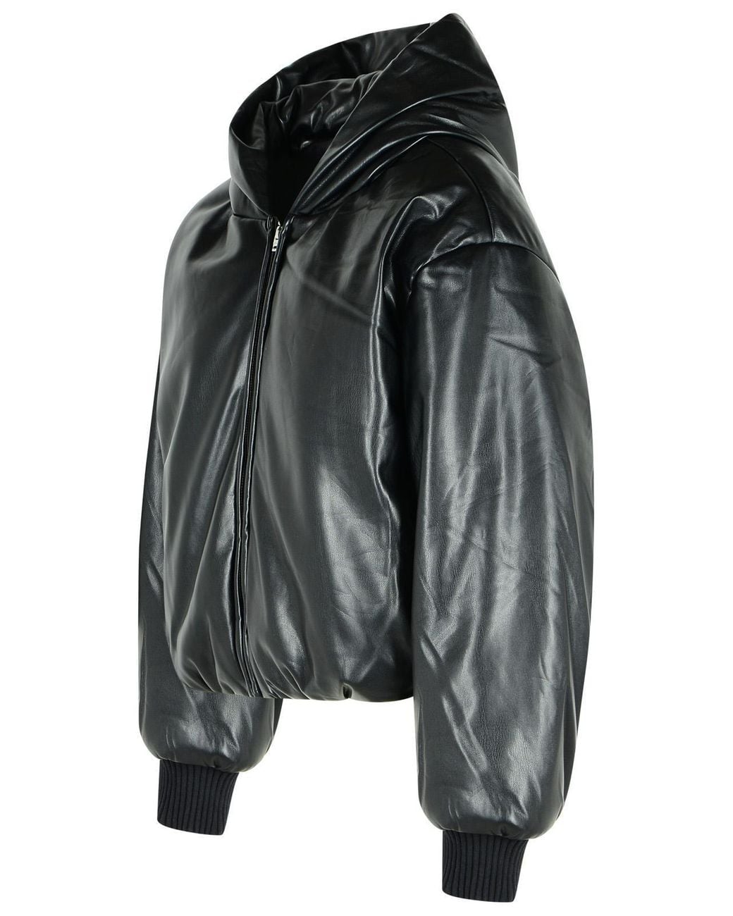 Acne Black Hooded Puffer Jacket