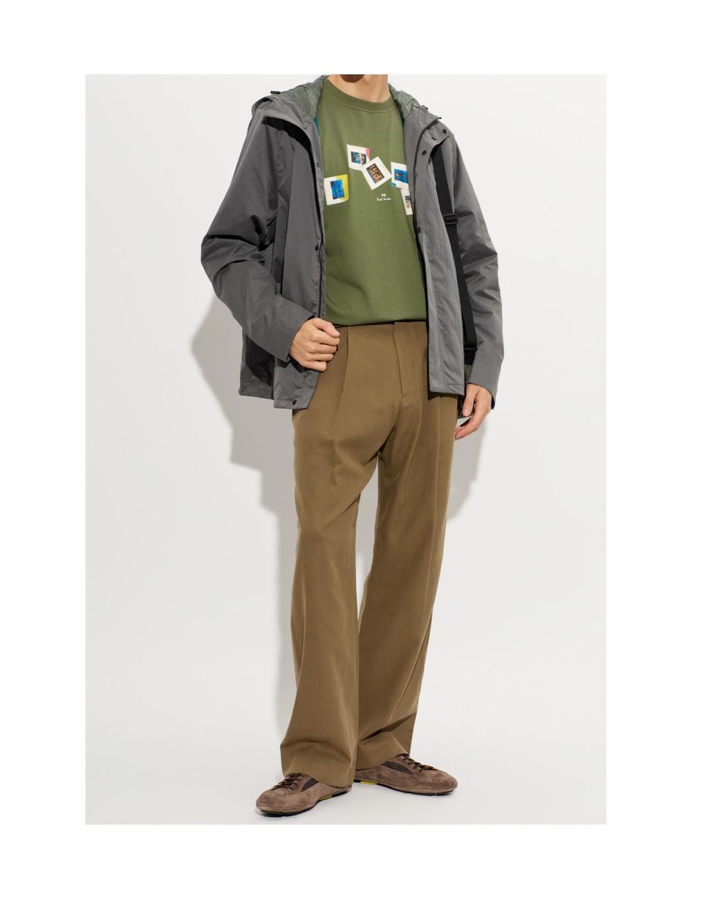 Paul Smith Gray Ps Paul Smith Lightweight Hooded Jacket for men