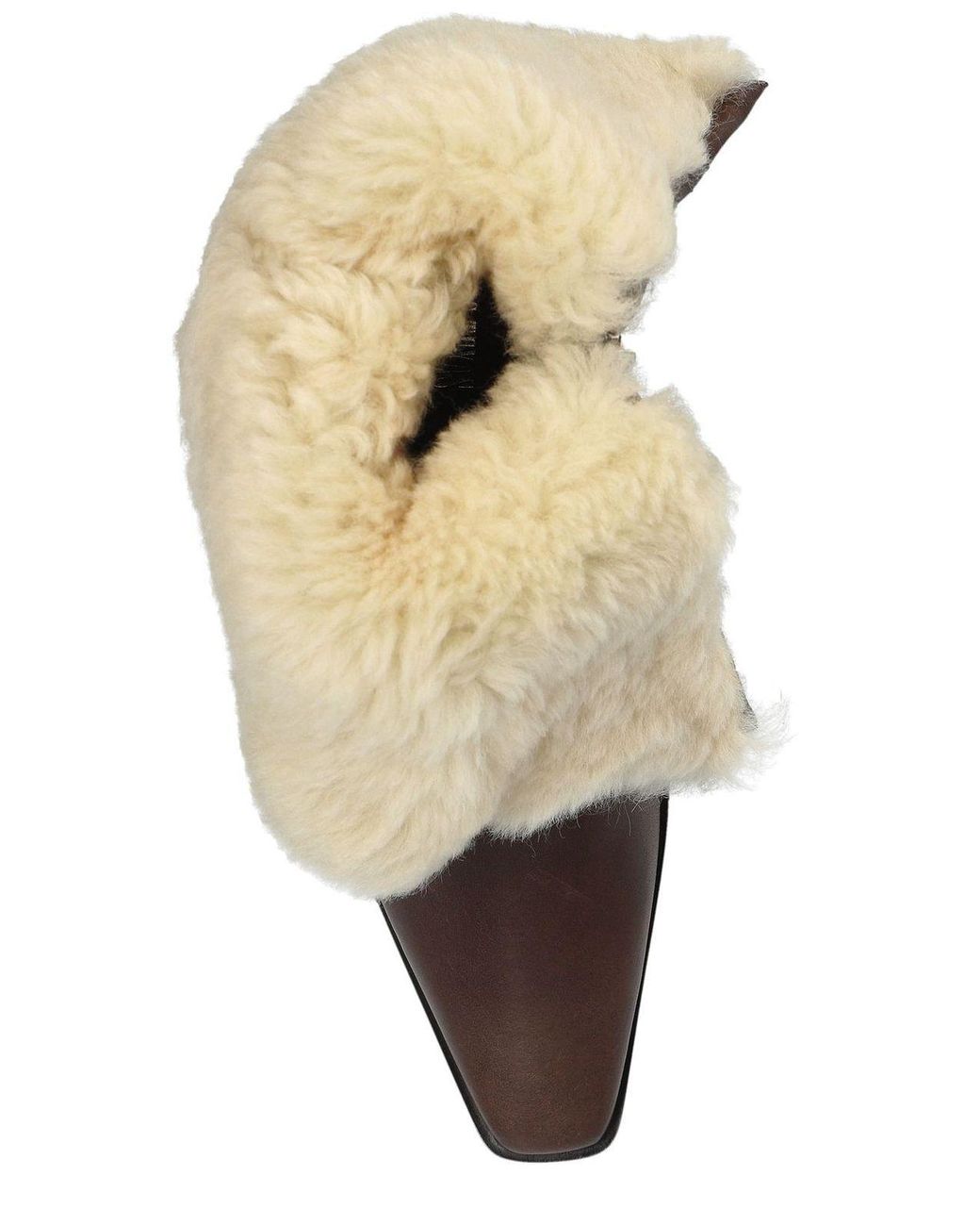 Paris Texas Natural Bettina Shearling Ankle Boots