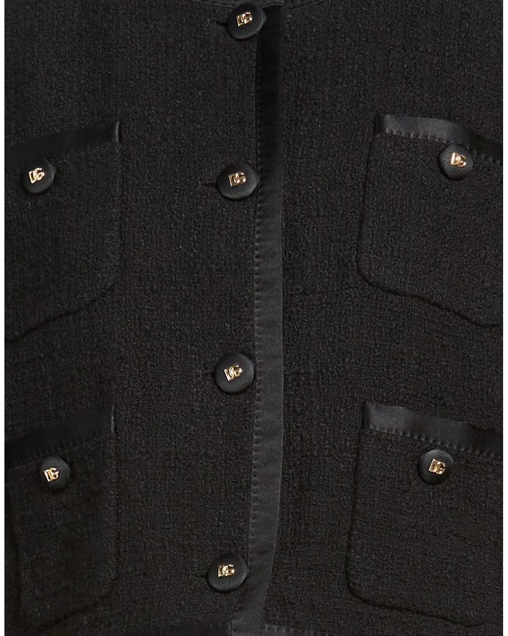 Dolce & Gabbana Black Jacket Cotton, Viscose, Silk, Polyester