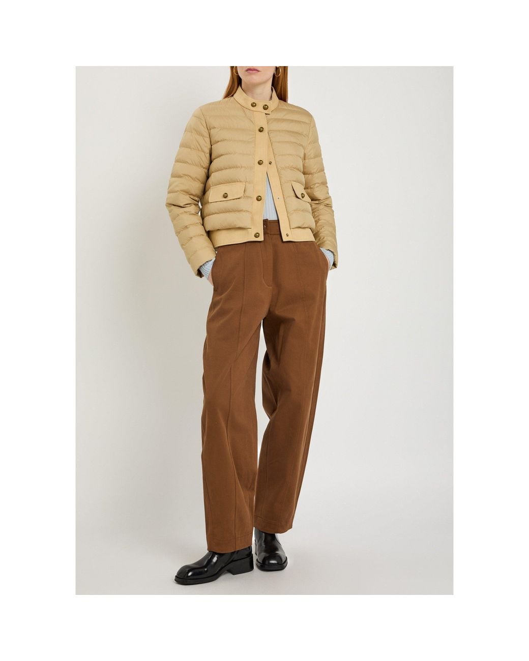 Moncler Natural Short Down Jacket