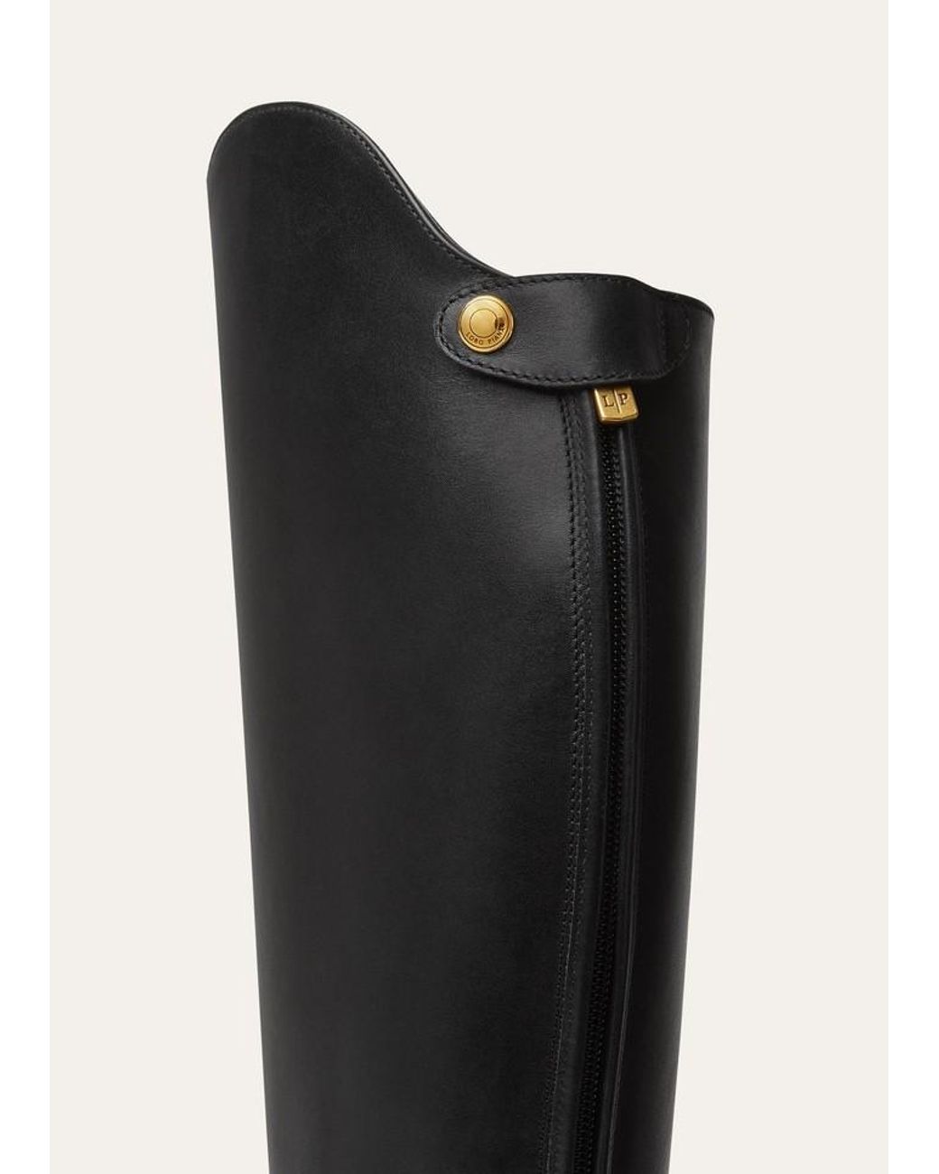 Loro Piana Black Horseriding High Boot for men