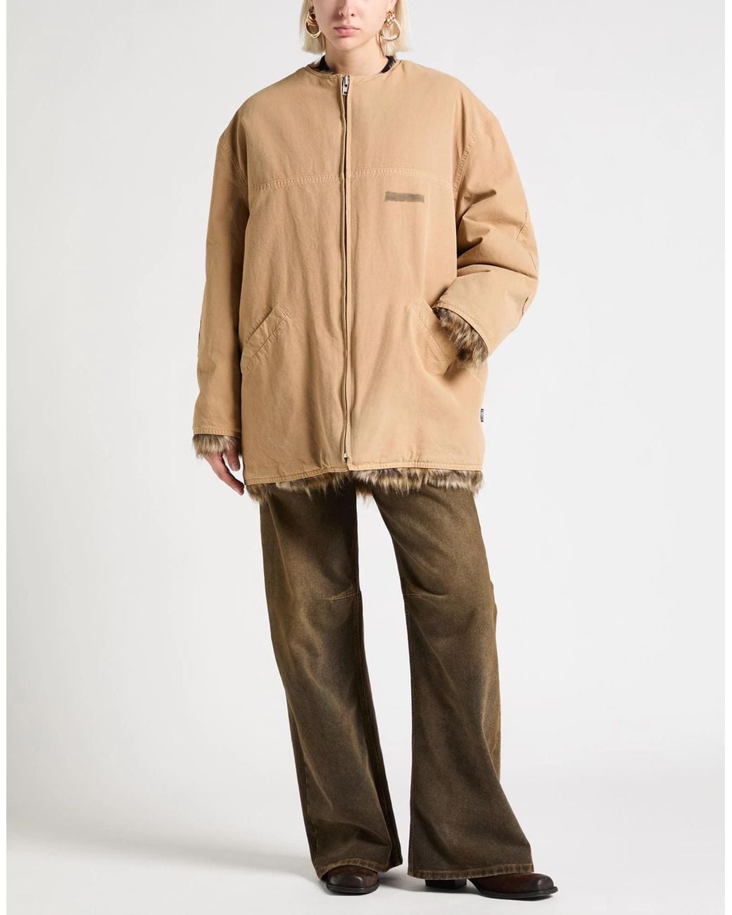 MM6 by Maison Margiela Natural Minimalist Long-Sleeve Jacket