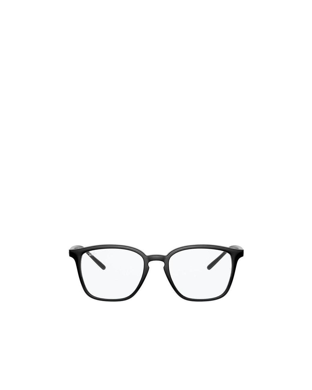 Ray-Ban White Square Frame Glasses for men