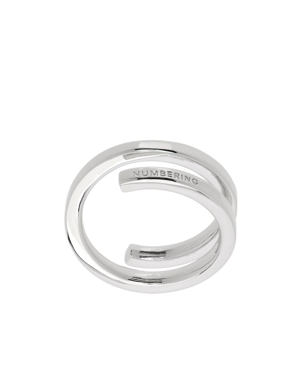 NUMBERING White Wrap Ring for men