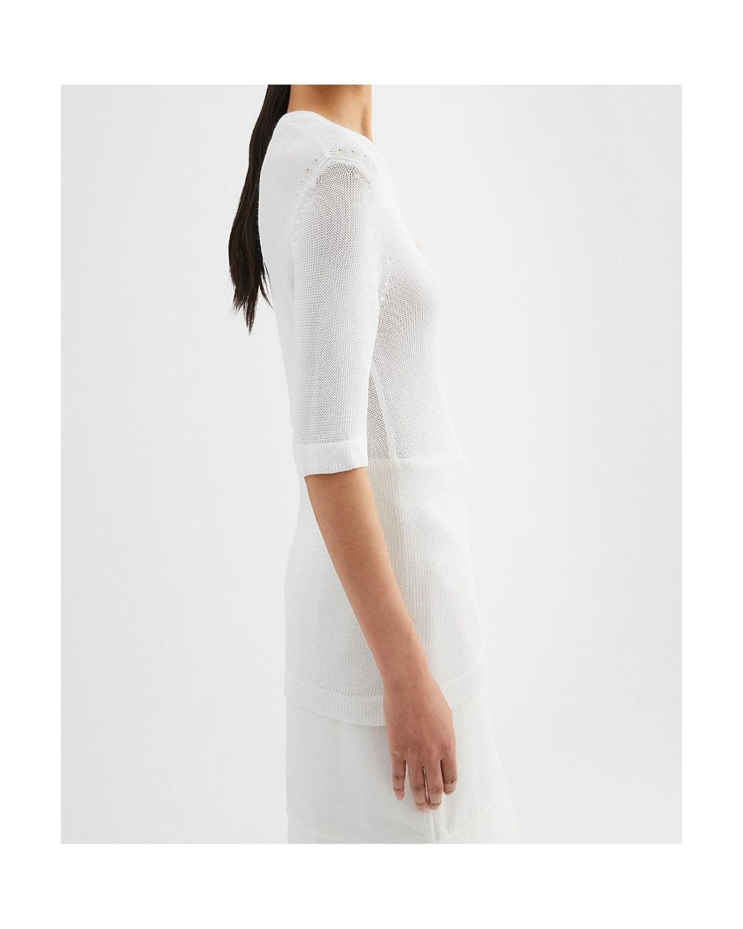 Jil Sander White Knitted T-Shirt