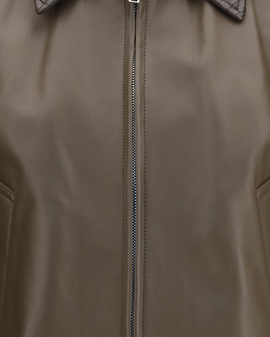 Bottega Veneta Brown Shiny Leather Blouson