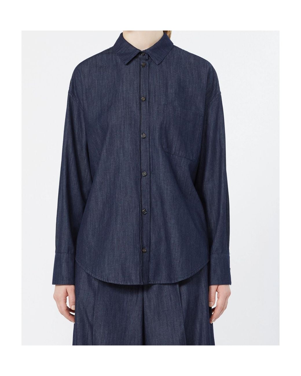 Max Mara Blue 'S Lightweight Denim Shirt