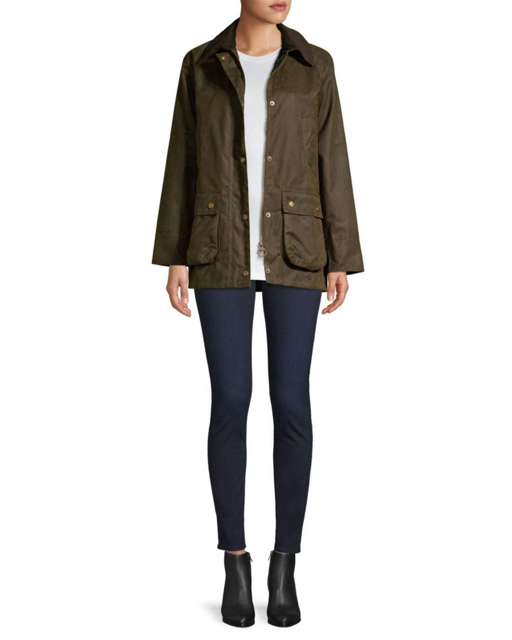 Barbour Green Buttoned-Pocket Jacket
