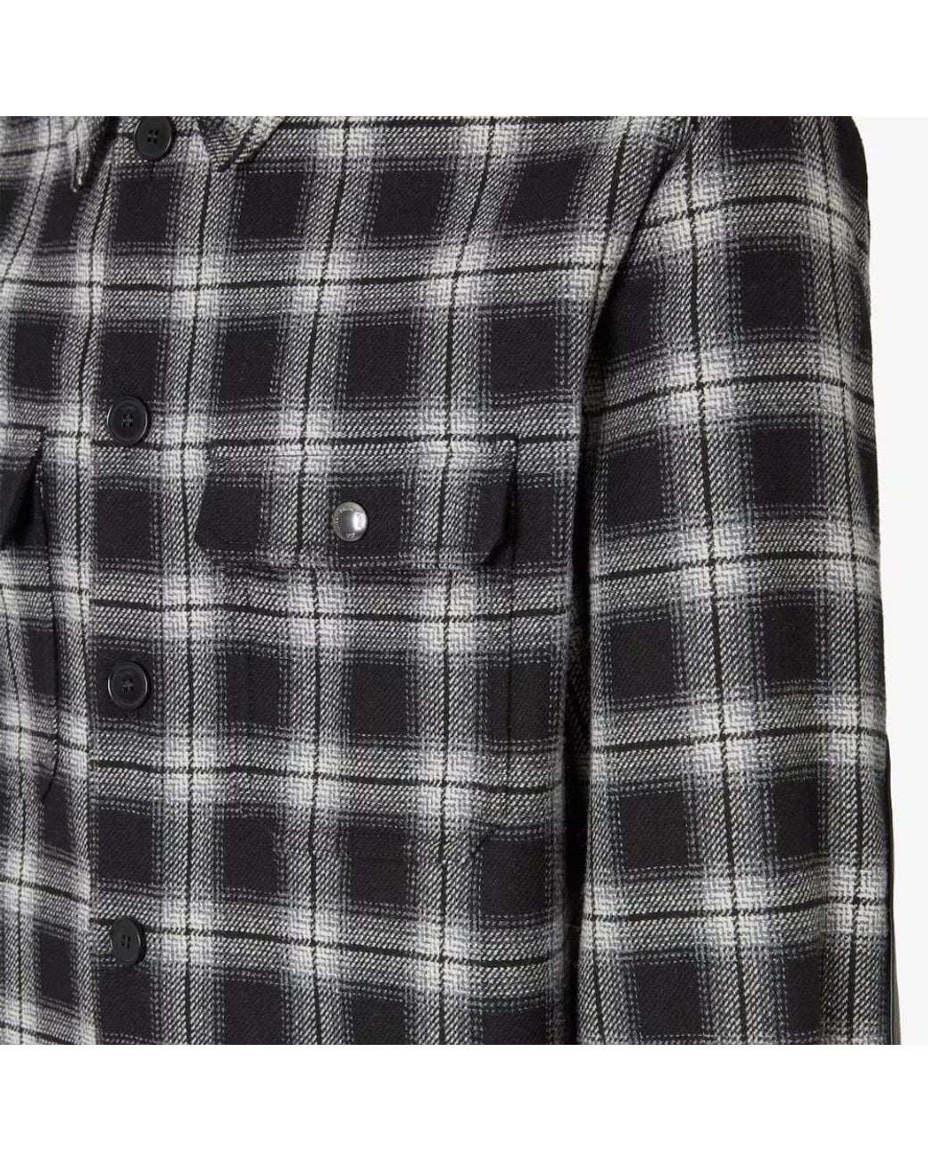 Fendi Gray Check Wool And Wool Felt Jacket for men