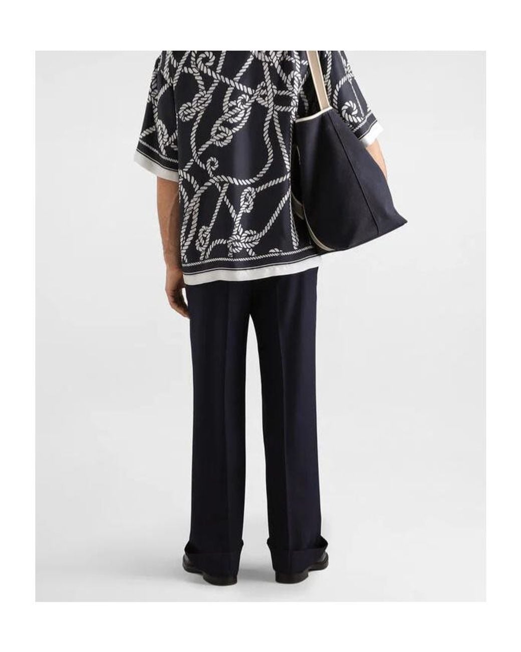 Dolce & Gabbana Blue Straight Leg Pants for men