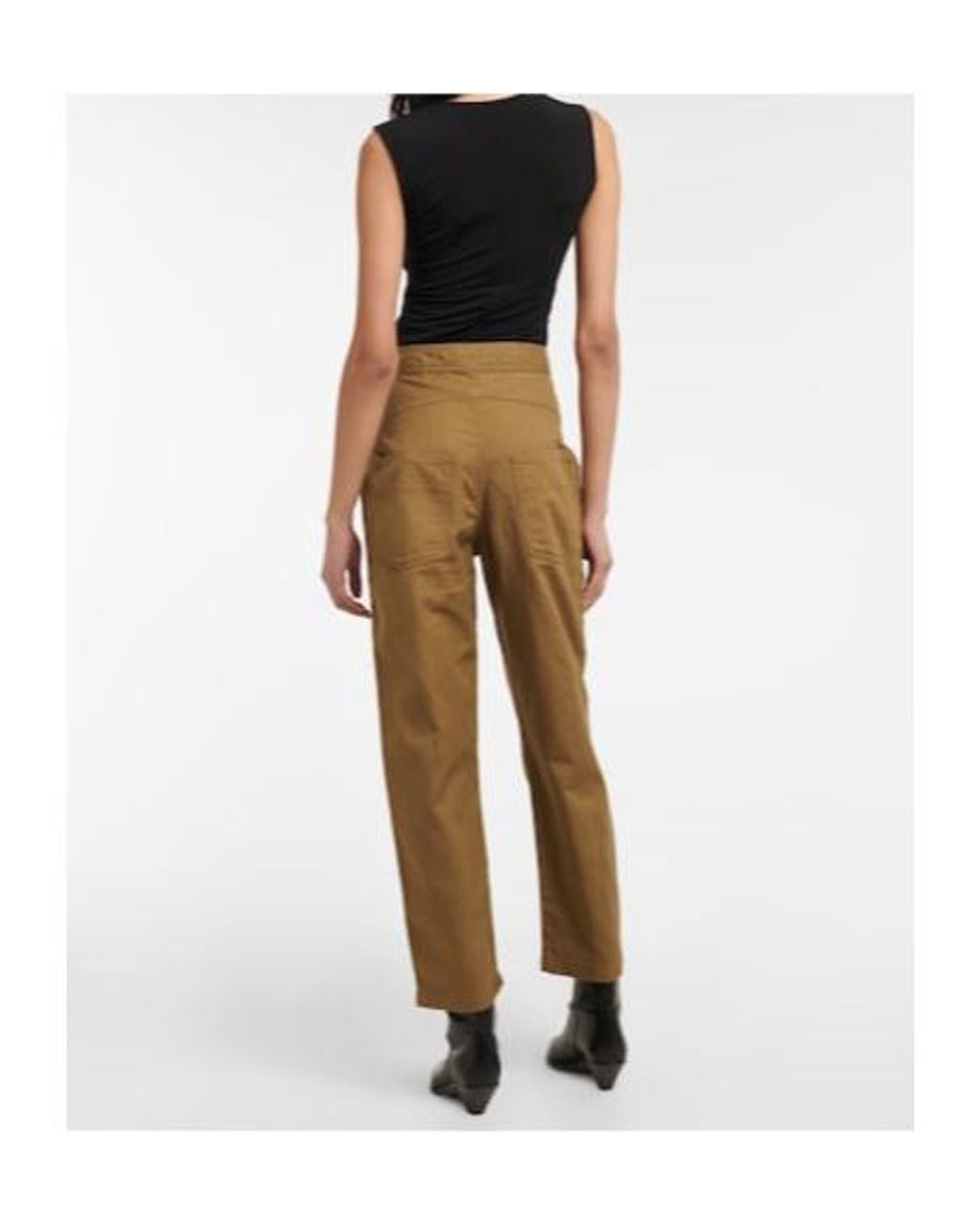 Isabel Marant Natural High-Waisted Casual Pants