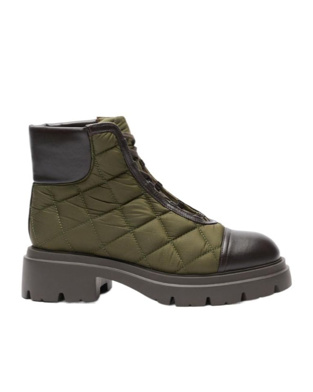 Stuart Weitzman Green Hudson Quilted Hiker Bootie