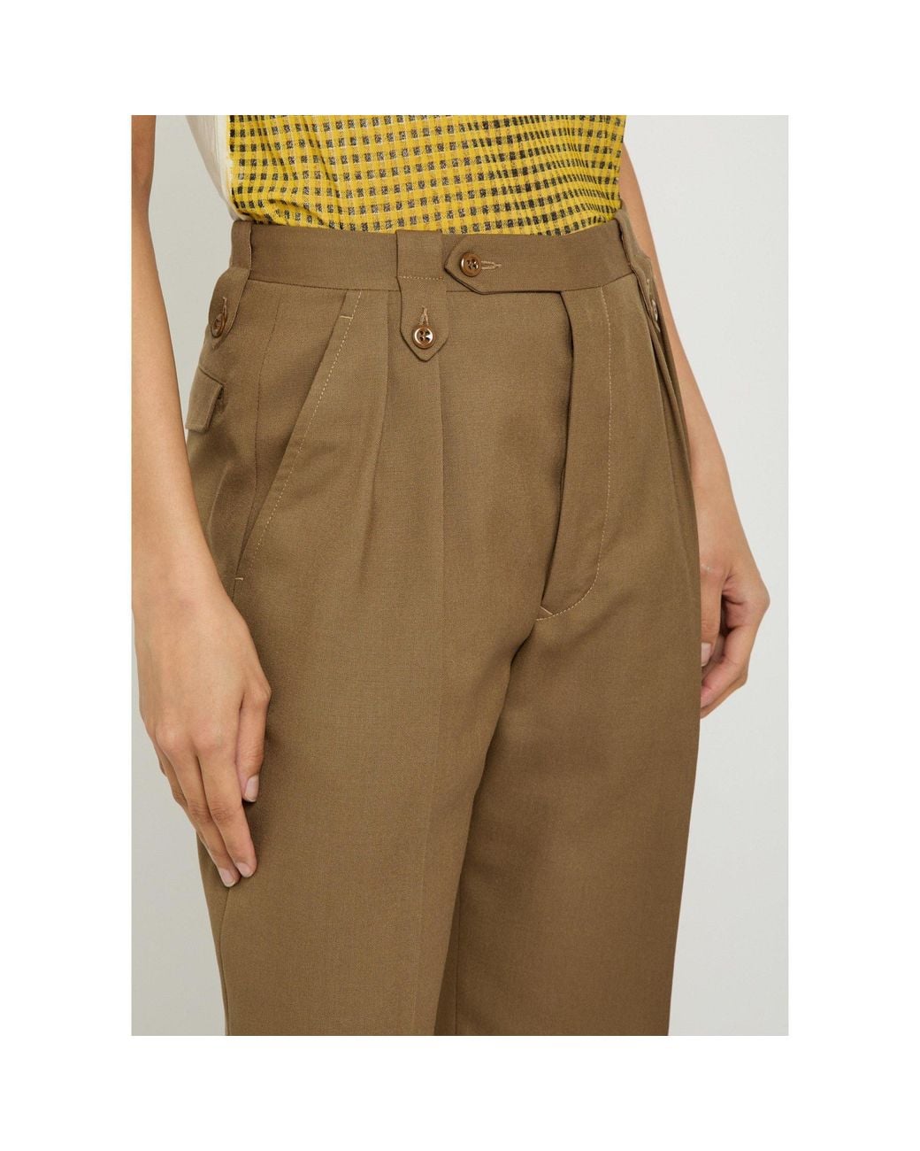 Maison Margiela Natural Wool Trousers
