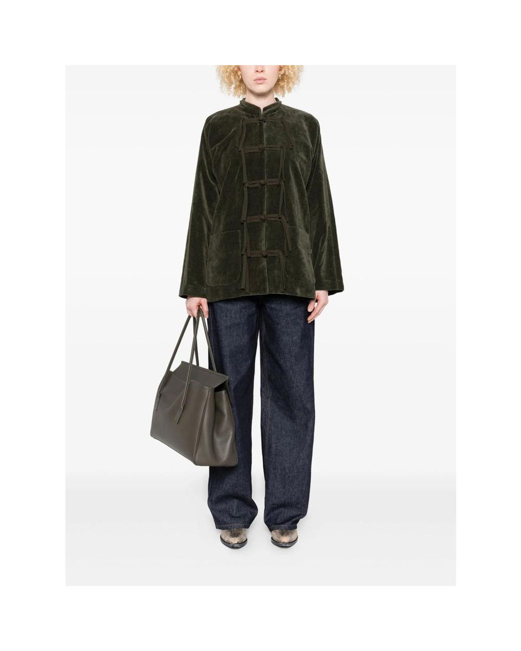 Uma Wang Green Long Sleeve Casual Jacket
