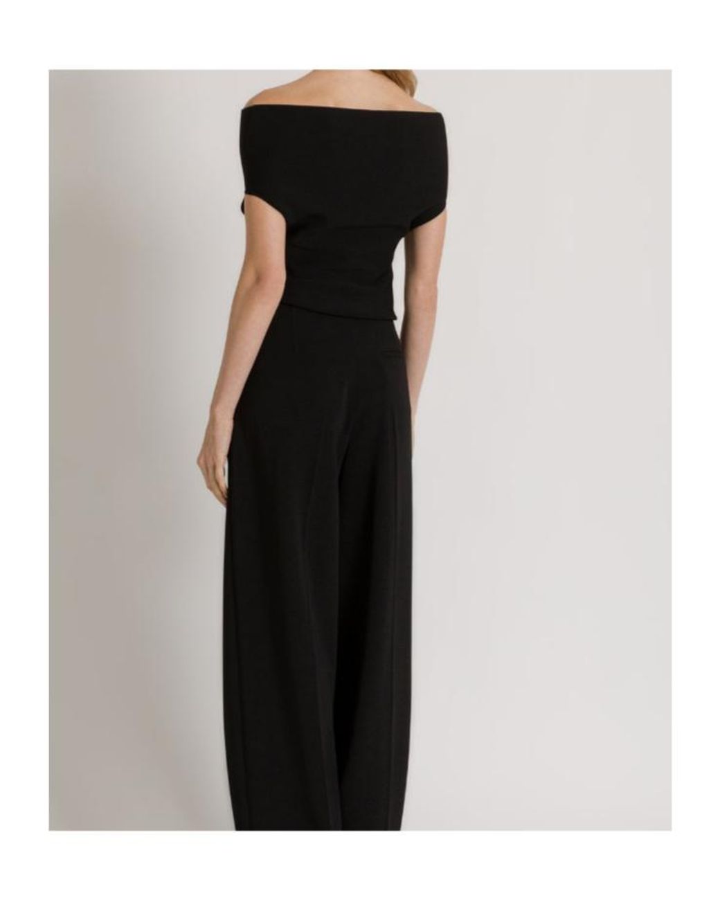 Alberta Ferretti Black Stretch Knit Top With Jewel Brooch