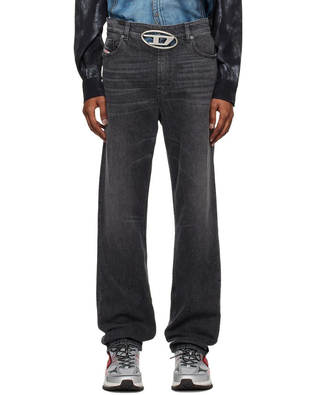 DIESEL Gray 1955 D-Rekiv Straight Jeans for men