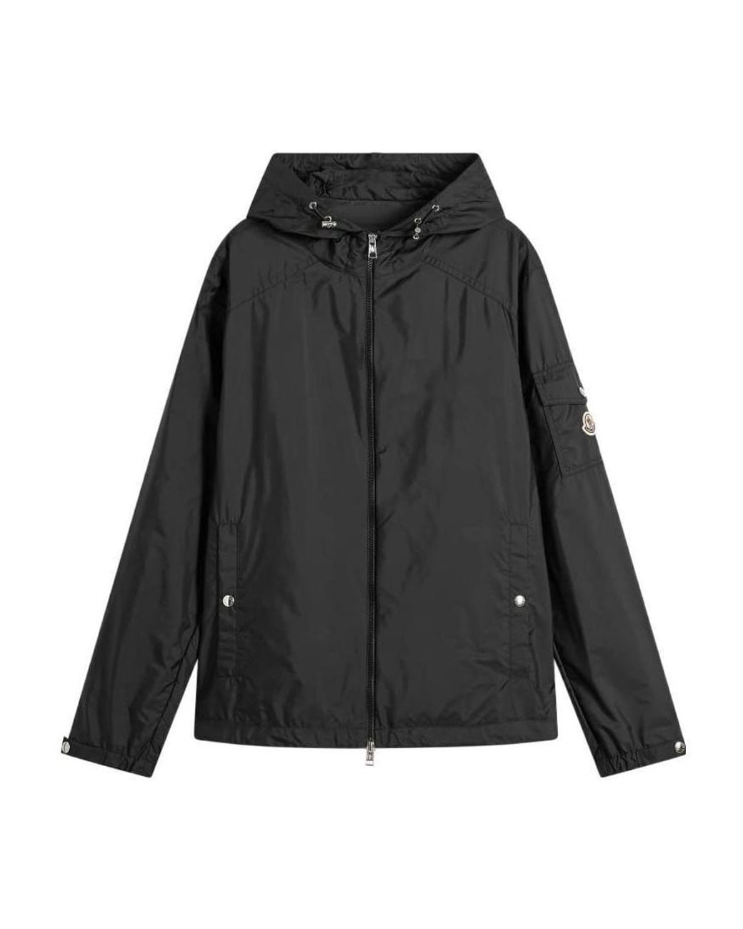 Moncler Black Etiache Hooded Windbreaker Jacket for men