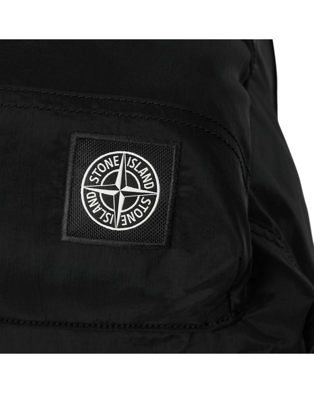 Stone Island Black Lightweight Fabric Backpack for men