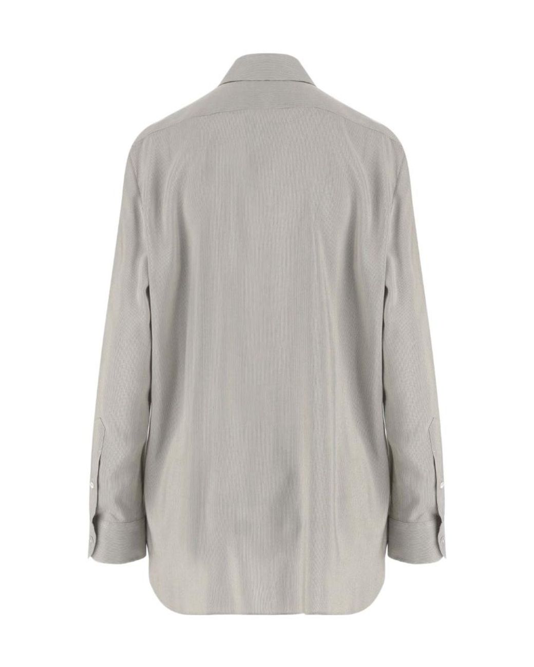 The Row Gray Sisilia Button-Down Shirt