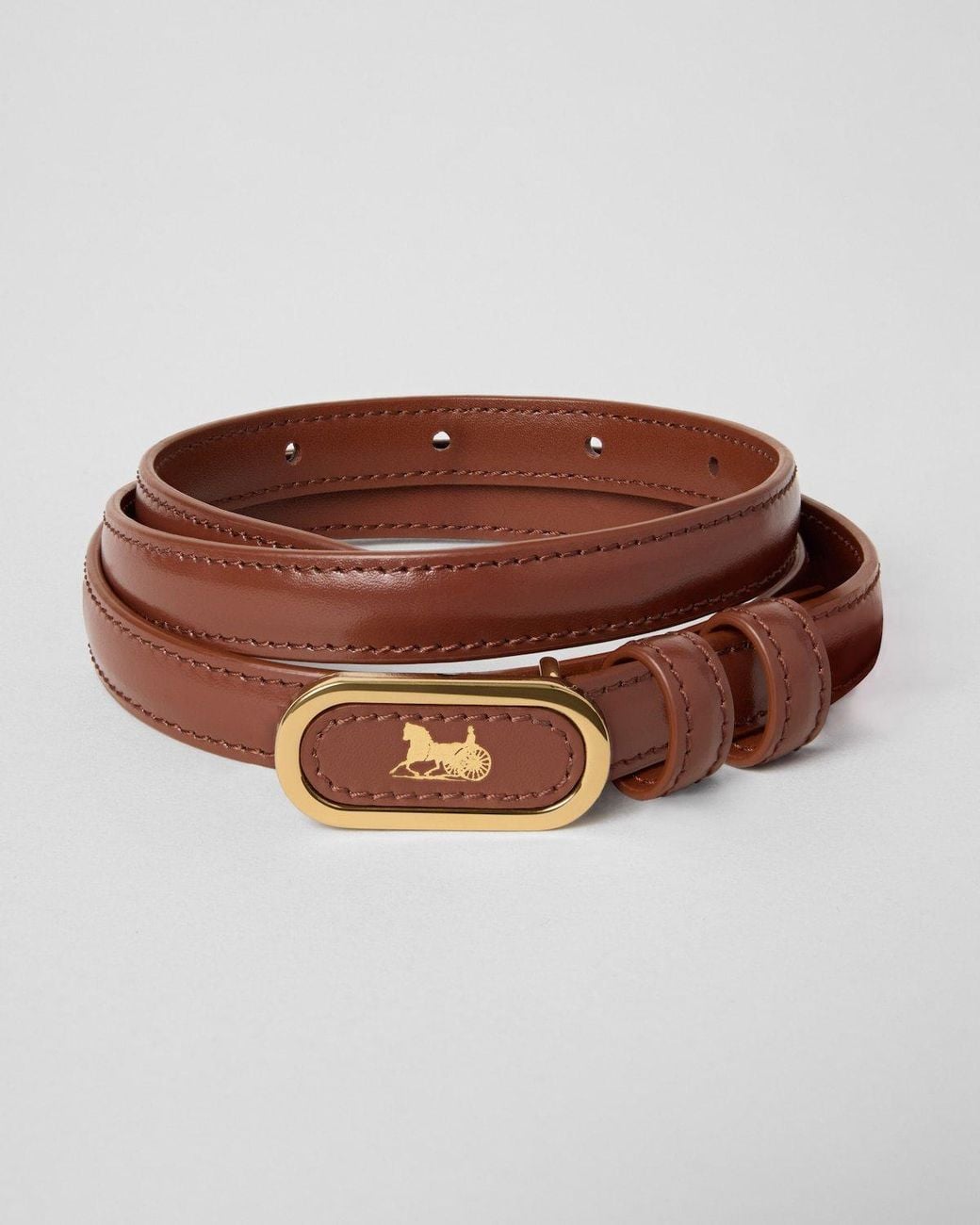 Céline White Oval Belt