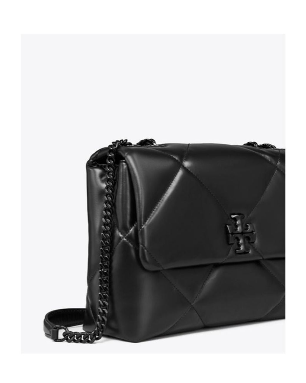Tory Burch Black Kira Diamond Quilted Shoulder Bag