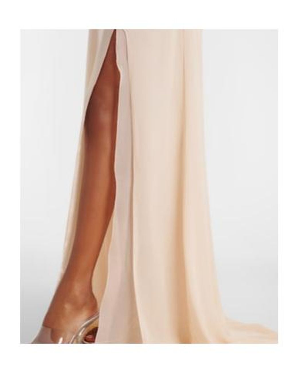 Blumarine Natural Georgette Maxi Dress