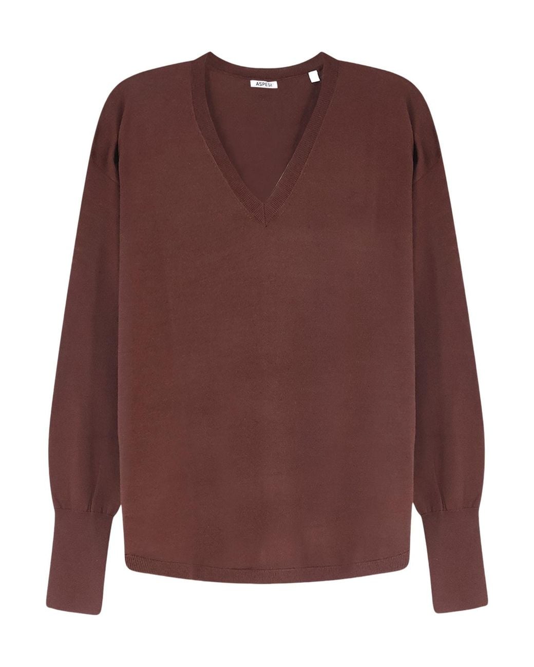 Aspesi Purple V-Neck Knitted Sweater
