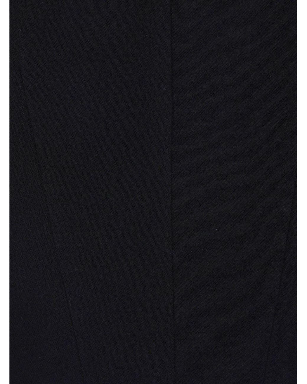 Yohji Yamamoto Blue Double-Breasted Long-Sleeved Coat