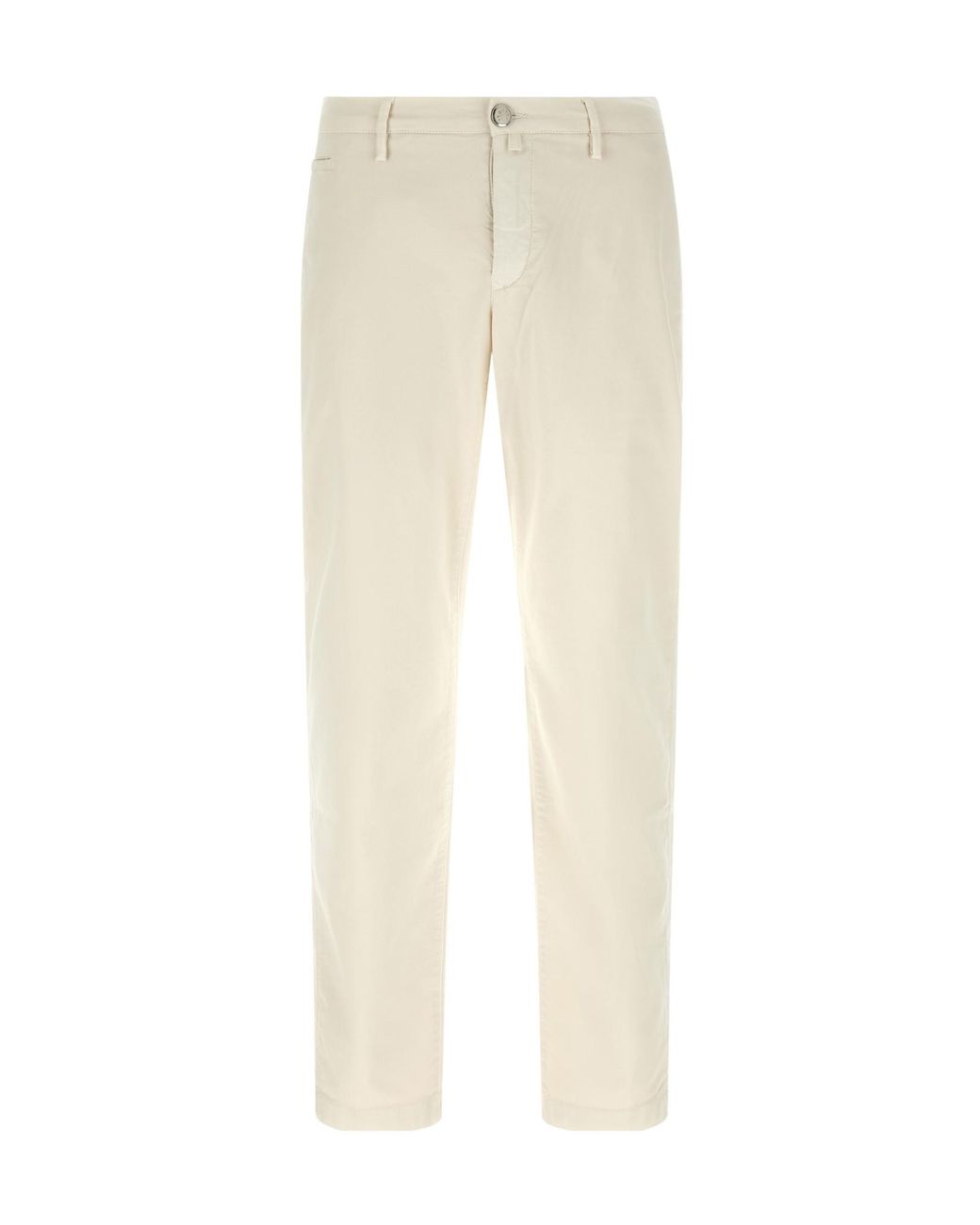 Jacob Cohen Natural Logo Plaque Straight-Leg Trousers for men